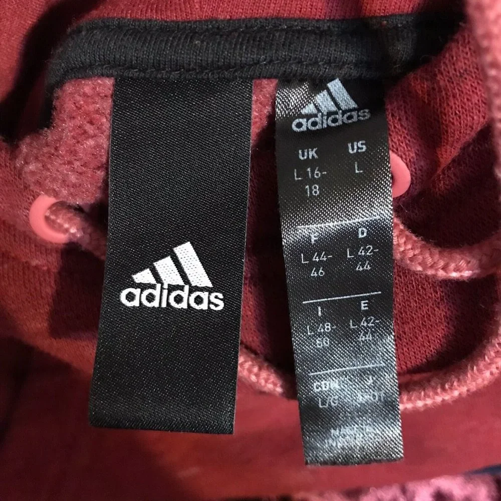 Adidas Women's Maroon Pink Pullover Women's Large Sweater